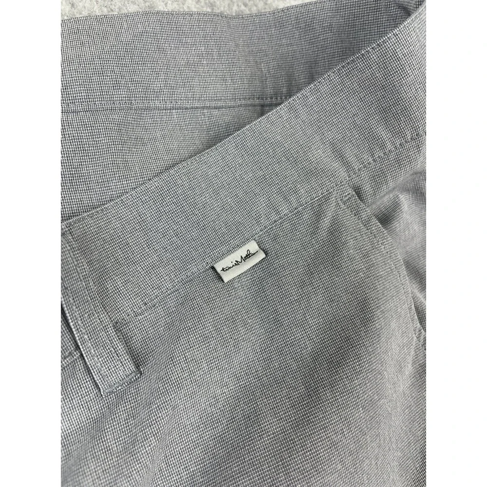 Travis Mathew Shorts Mens 36 Grey Golf Performance Stretch Micro Pattern